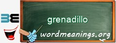 WordMeaning blackboard for grenadillo
